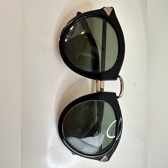 Karen Walker Sunglasses in Black and Gold Details - Picture 4 of 7